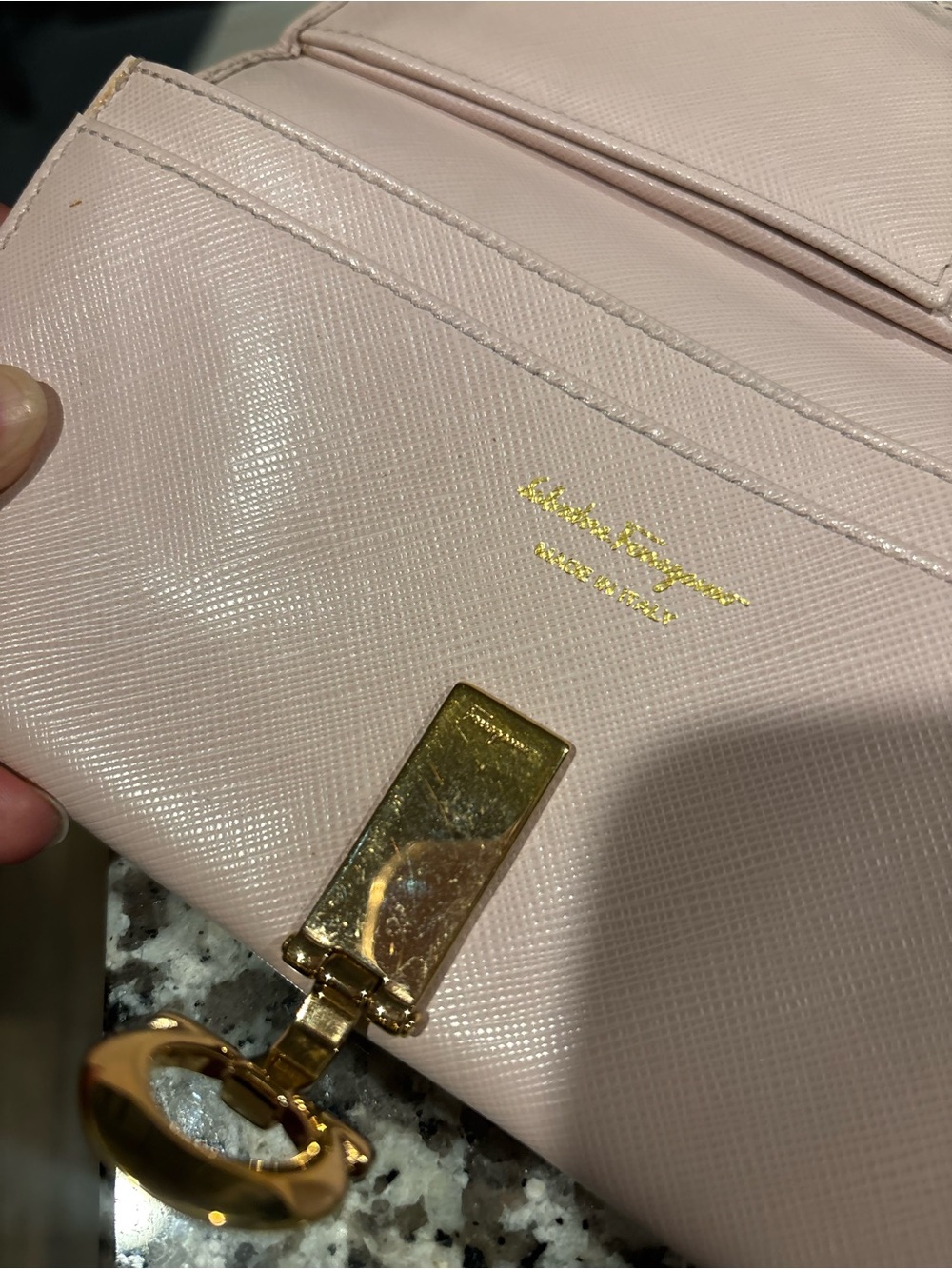 Vintage Salvatore Ferragamo Gancini Continental Wallet | Pink | Medium - Picture 8 of 10